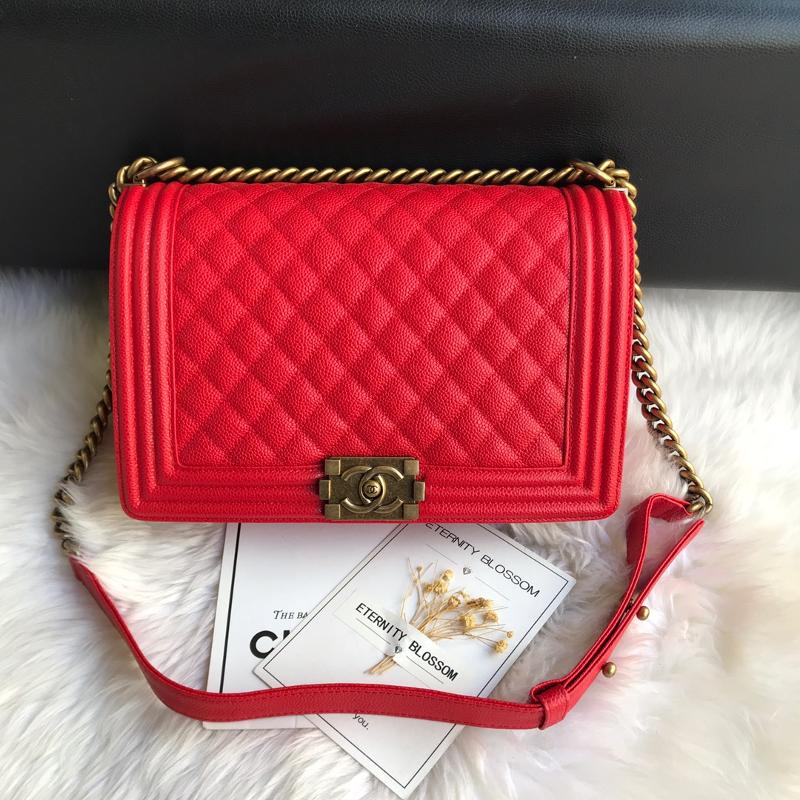 Chanel 2.55 Classic A92193 (A67087) Ball pattern antique copper bright red